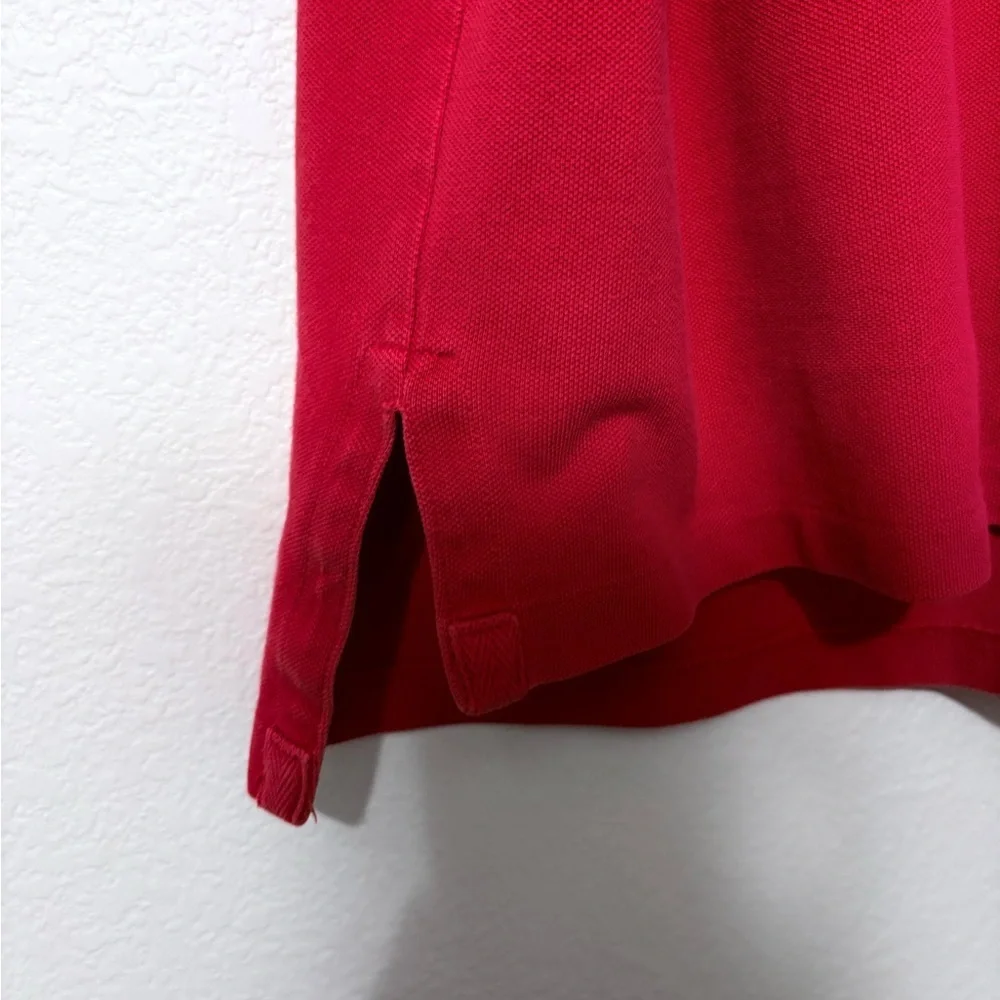 Vintage Polo Ralph Lauren Rugby Red Shirt with Navy Accents Big Pony #3 Sleeve